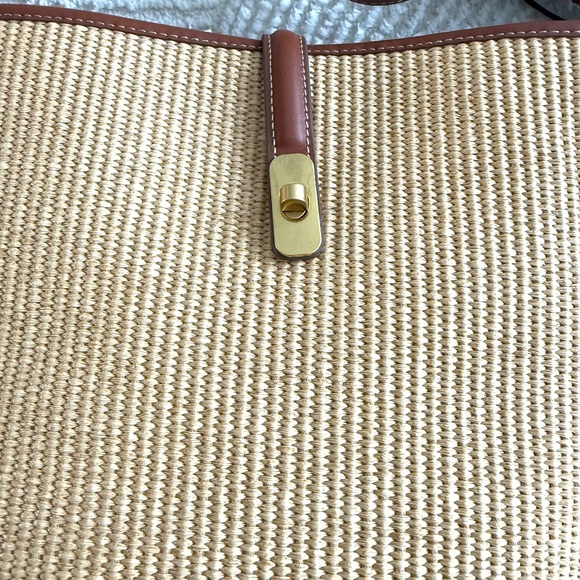 Mango Raffia-Effect Bucket Purse IDAURA NWT - Picture 7 of 12